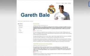 Garetht Bale – witryna przedstawiająca walijskiego piłkarza